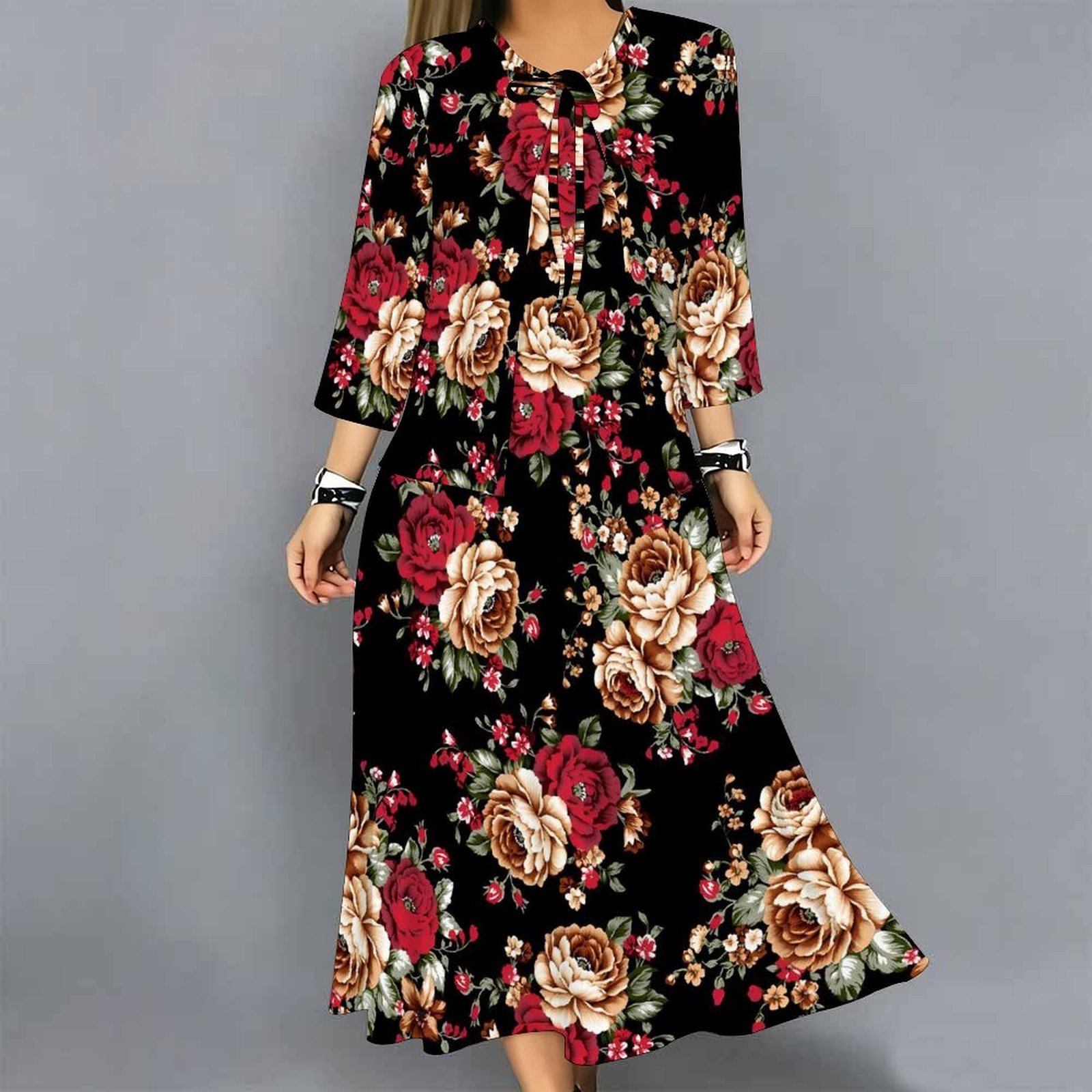 Conjunto de Vestido Feminino d - Midi Skirt Floral avaliação e preço