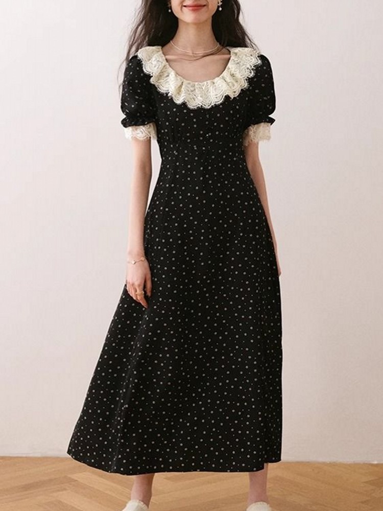 Vestido Midi Elegante com Rend - Midi Skirt Floral avaliação e preço