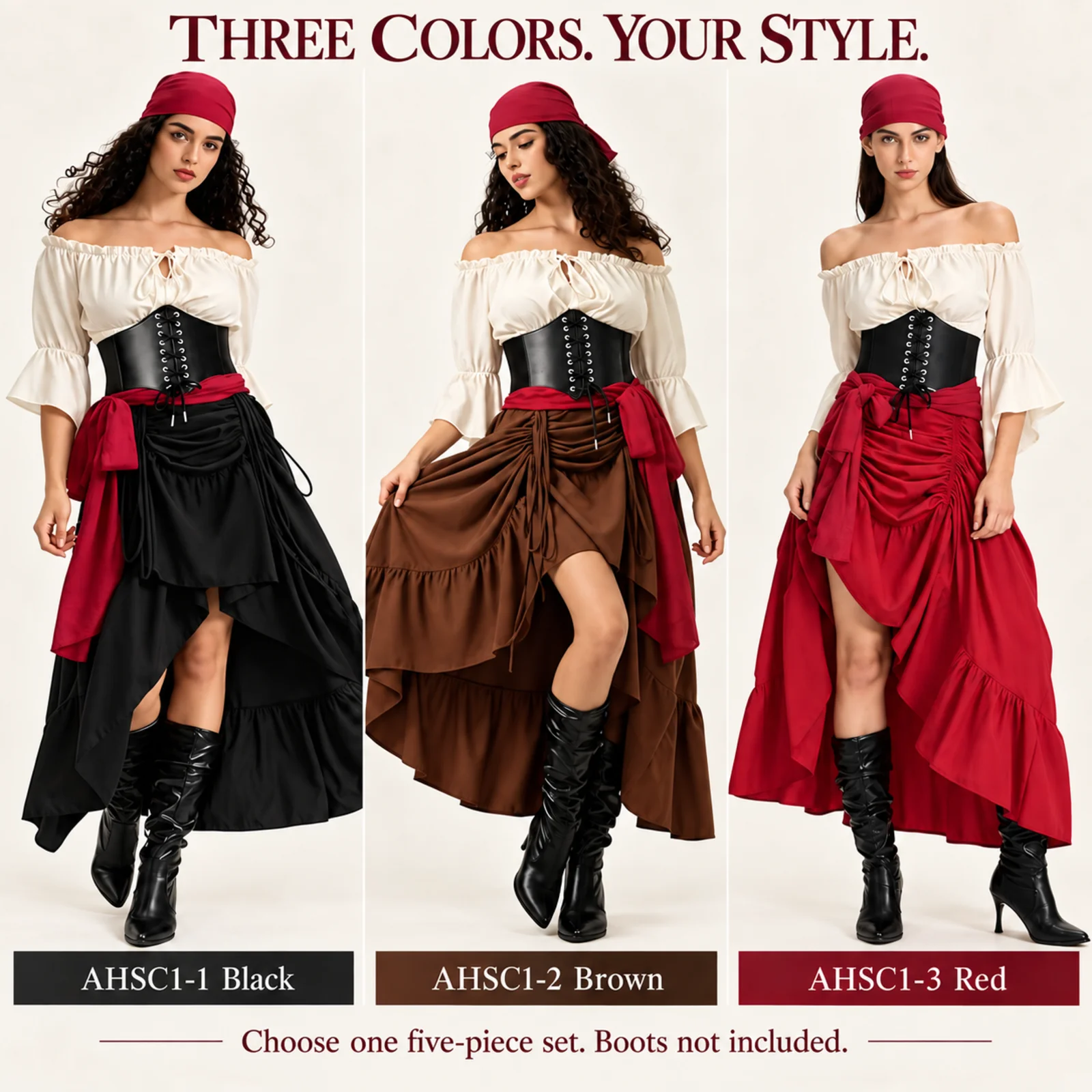 Conjunto de fantasia de pirata - Blouse Off Shoulder avaliação e preço