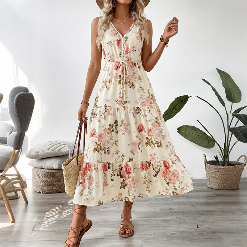 Vestido Midi Sem Mangas com Es - Midi Skirt Floral avaliação e preço